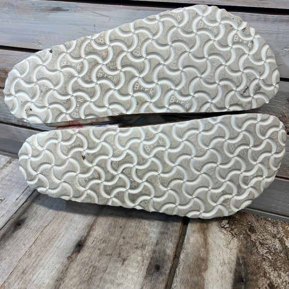 Birkenstock Gizeh Sandals Floral Size 40 Womens 9 Cork Footbed Thong - Picture 7 of 9